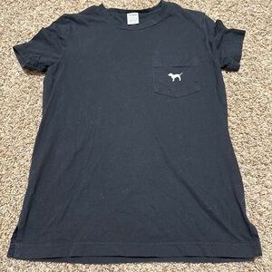 PINK Victoria's Secret Black Short Sleeve Tee
